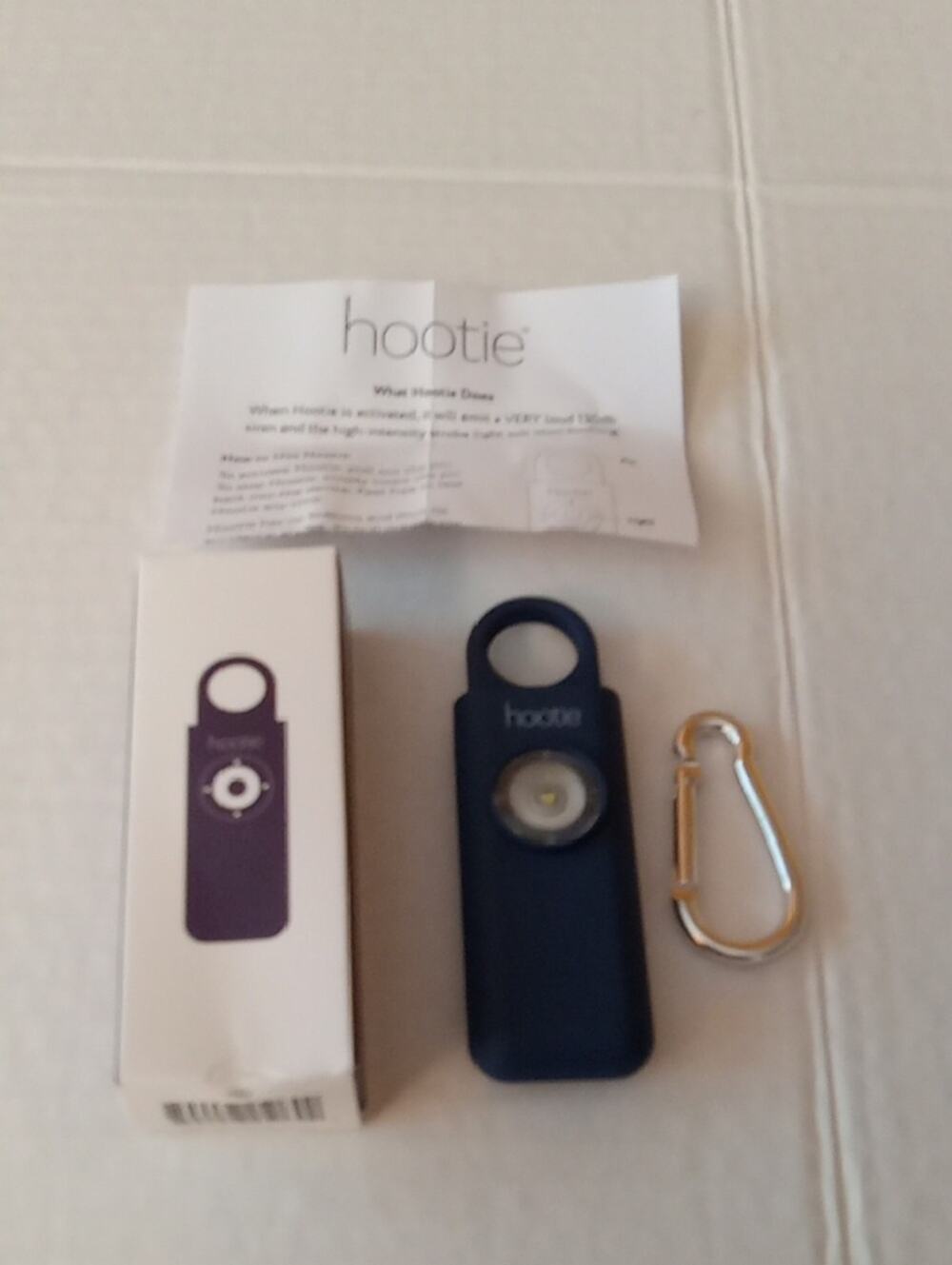 NIB Hootie Personal Safety Alarm for Women, Men, & Kids - Keychain Alarm-BLUE
